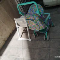کالسکه ومیز غذاخوری بچه