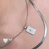 گردنبند رنگ نقره ای