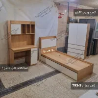 ست تخت ، کمد و میزتحریر الماس چوب سرویس نوجوان