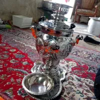 سماور برنجی آبکاری شده