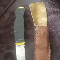 چاقو فولادی با غلاف چرم