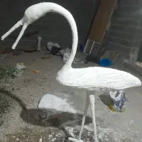 مجسمه   تندیس   لک لک دکوری    بزرگ  سیمانی