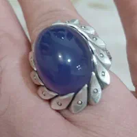 انگشتر عقیق یاس کبود