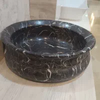 کاسه روشویی سنگی مشکی کاسه سنگ حمام