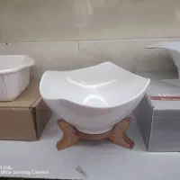 ظرف های سفید دور طلا لیمون و ساده