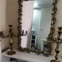 آینه شمعدون برنجی