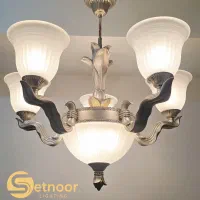 ست لوستر های لوکس‌ و‌ مجلل تیتانیومی ( ۶ پارچه )