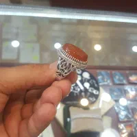 انگشتر عقیق مشهد خط یا حسین مظلوم