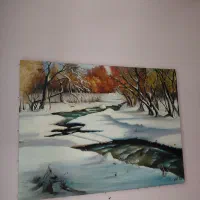 نقاشی رنگ روغن روی بوم