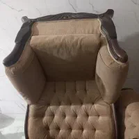 مبل ۹ نفره تمام چوب پارچه ترک