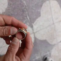 نگینش کهربا با قدمت بسیار بالا رکاب نقره