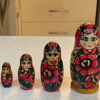 عروسک چوبی ماتروشکا روسی ۵ عددی