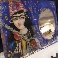 نقاشی کاربردی پشت آینه آنتیک