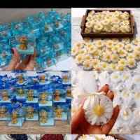 گیفت شمع و گل روبانی