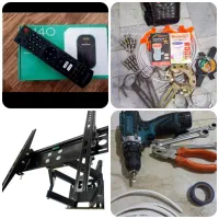 نصب و تنظیم انواع آنتن گردان ساده پایه Tv+تعمیر