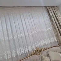 پرده پذیرایی با استر و خودپرده و کناری پرده