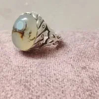 انگشتر نقره سنگ شجر و بابا قوری