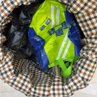 سبد لباس چوبی فلزی نو