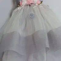 لباس عروس دخترانه پیراهن مجلسی شنل دار