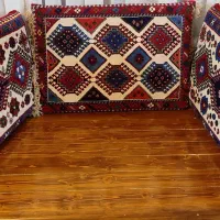 پشتی سنتی دستباف پشم بختیاری ۵۲×۹۰ اعلاونو