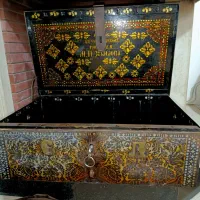 صندوق صندوقچه روسی جامدادی رومیزی قدیمی