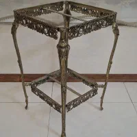 میز تلفن کنار سالنی برنجی سنگی آلیاژ خاطره