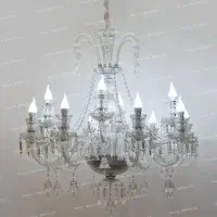 آویز لوستر باکارات دو طبقه باکارا فرانسه سفید