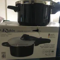 زود پز آلمانی سرامیکی مشکی ۴ لیتری