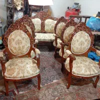 دو  دست مبل سلطنتی 9نفره ابر  پارچه عوض شد نونو