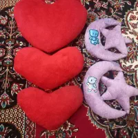 عروسک قلب ۳تکه و ماه و ستاره آویزی