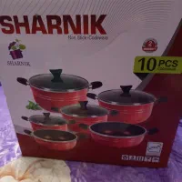 سرویس قابلمه رنگ مشکی 10پارچه