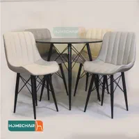 میز و صندلی السا ست ۴نفره  پایه چوبی و فلزی