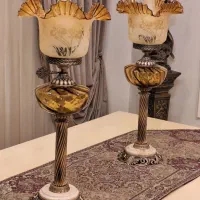 چراغ نفتی لب چین انتیک دکوری خاص انتیک