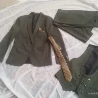 کت وشلوار نوجوان سبز یشمی