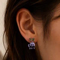 گوشواره های پینترستی گربه بنفش