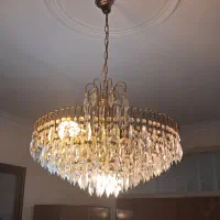 لوستر کریستال ۲عدد و دیوارکوب ۲عدد