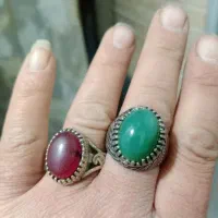 انگشترهارکاب نقره سنگ معدنی دستساز