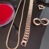 دستبند،زنجیرهرینگبون، گوشواره همگی ژوپینگ اصل