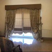 پرده آماده ـ حریرشاین ـ حریر ساده ـ کرپ پتینه ضخیم