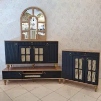 جاکفشی 3درب Mdf وکیوم شرکتی با روکش ممبران کره ای