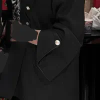 مانتو مشکی ژاکارد