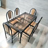 ناهارخوری ۶ نفره فلزی با پارچه نو اینزوما