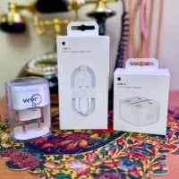 شارژر اورجینال آیفون 20 وات کابل 15 16 17به شرط