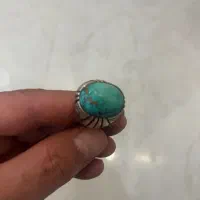 انگشتر نقره سنگ فیروزه دست ساز