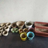 گلدان . لگن بزرگ . آبپاش آبیاری