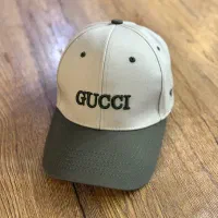 کلاه بیسبالی گوچی (Gucci) نو رنگ کرم و سبز