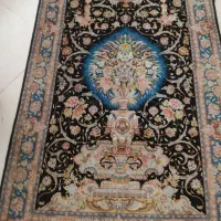 فرش دست بافت تبریز چله ابریشم  ذرع و نیم