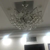 لوستر ۱۰شعله برنجی روکش استیل اتریشی