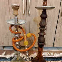 دو عدد قلیون سپاپی و چوبی