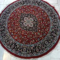 فرش ماشینی 1/5در1/5لاکی قرمز و1در1